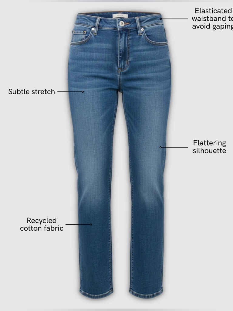 Dewey Clothing Petite Straight Leg Blue Kendall Jeans